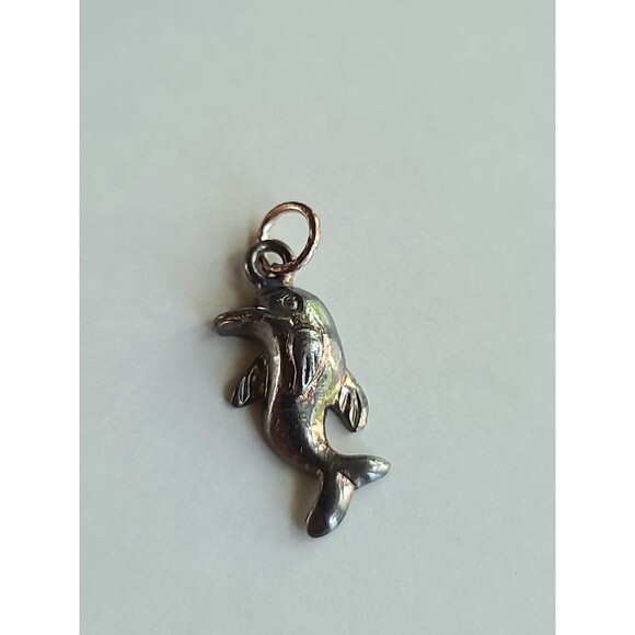 925 Dolphin Charm Pendant Vintage - Picture 6 of 10